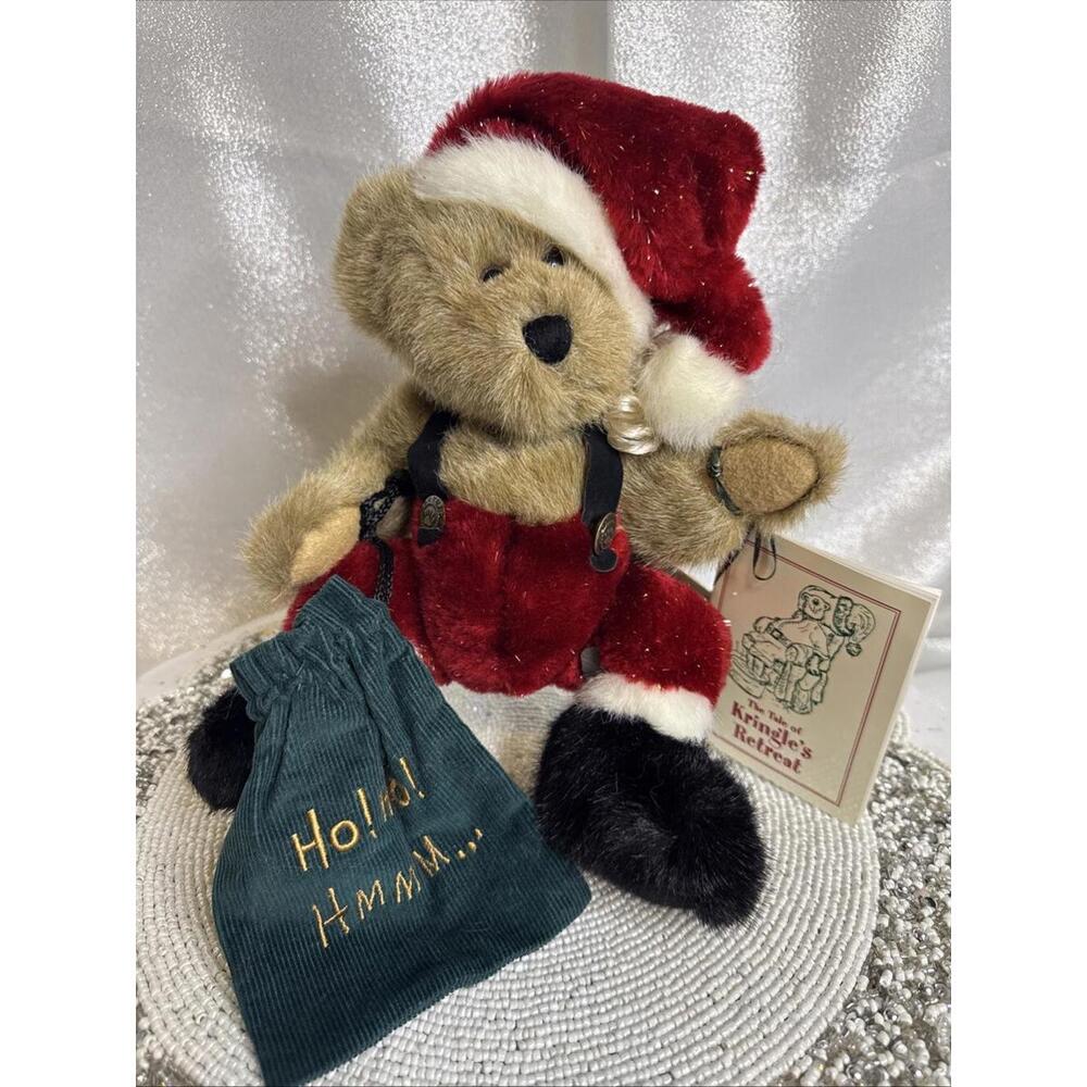 Boyds Plush 8" KRINGLE BEAR with The Tale of Kringle's Retreat Mini Book #99755